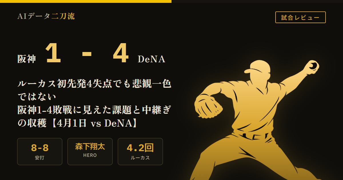阪神1-4DeNA